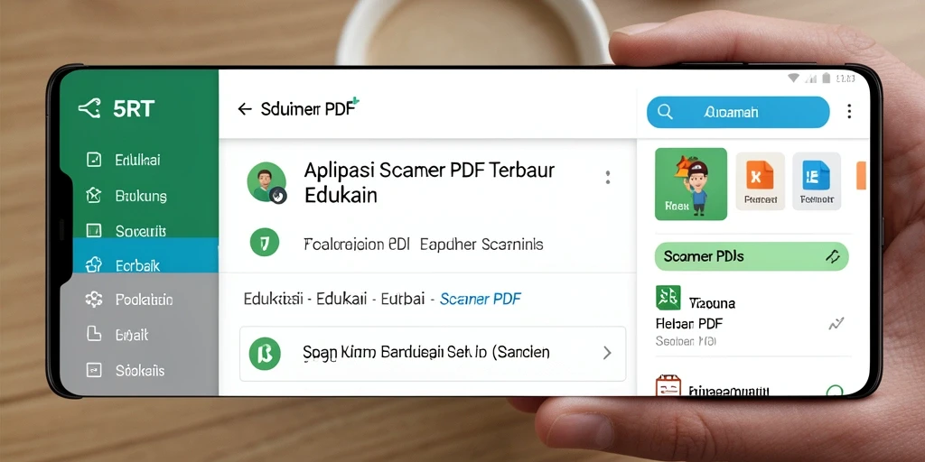Tampilan antarmuka aplikasi Scanner PDF 5RT yang intuitif dan lengkap.