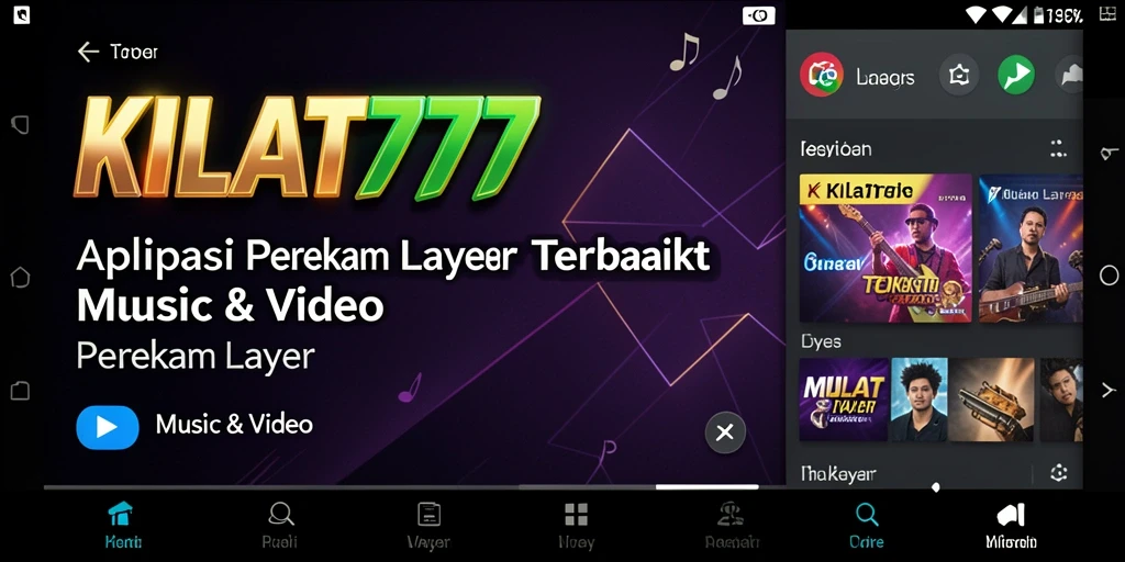 Antarmuka KILAT777 saat merekam layar dengan fitur perekaman suara.