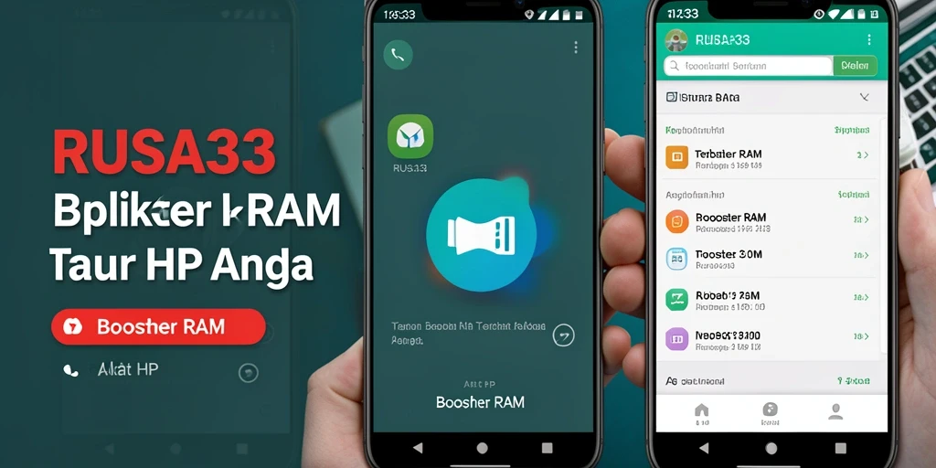 Tampilan antarmuka RUSA33 dengan fitur Booster RAM yang efektif.