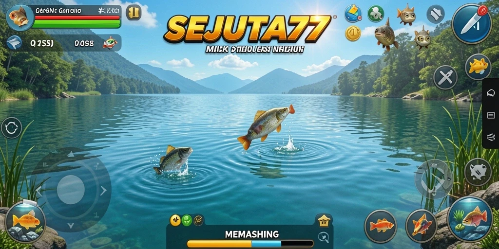 Tampilan antarmuka SEJUTA77 yang menampilkan pengalaman memancing yang menarik.