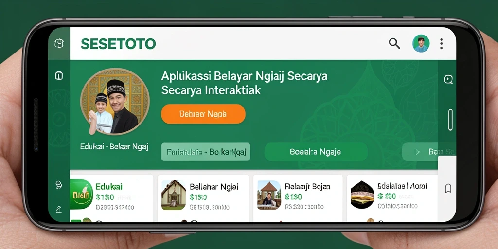 Antarmuka SESETOTO yang interaktif untuk belajar Ngaji.