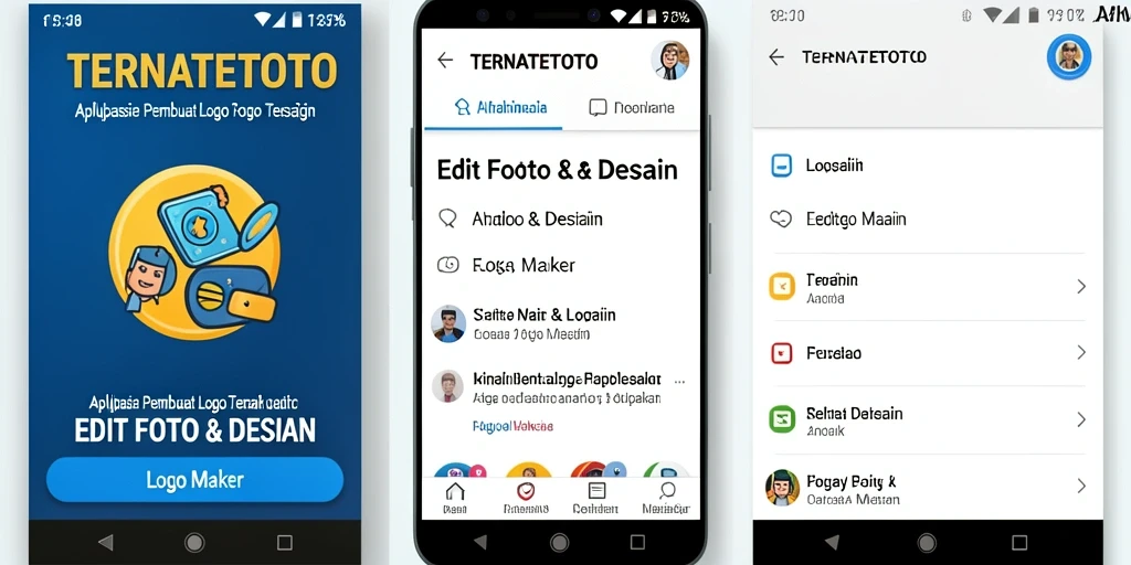 Antarmuka pengguna TERNATETOTO untuk desain logo yang intuitif.